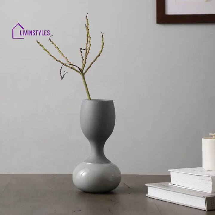 Chalice Grey Enamel Vase Pot