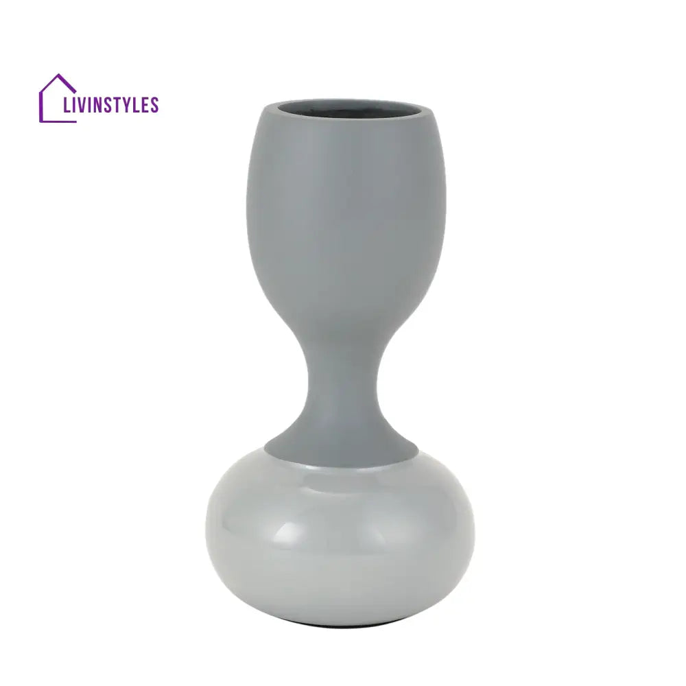 Chalice Grey Enamel Vase Pot