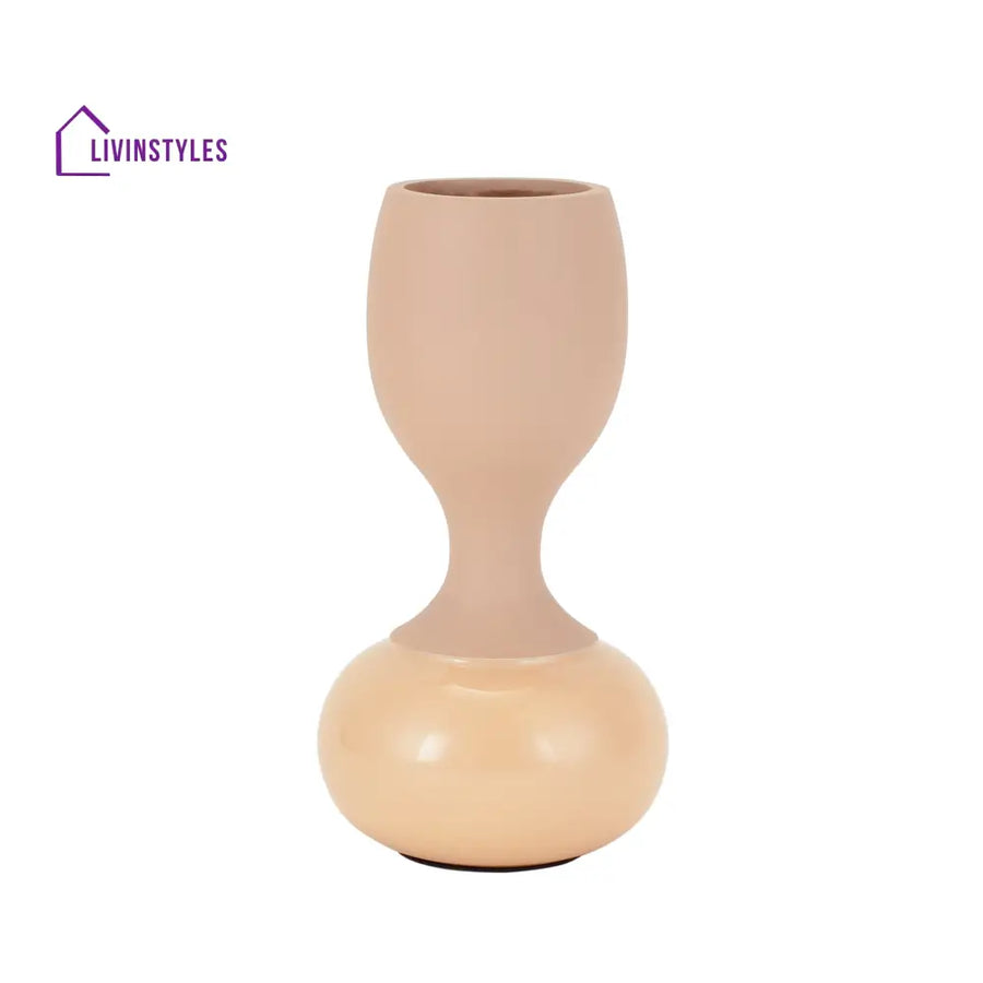 Chalice Peach Enamel Vase Pot