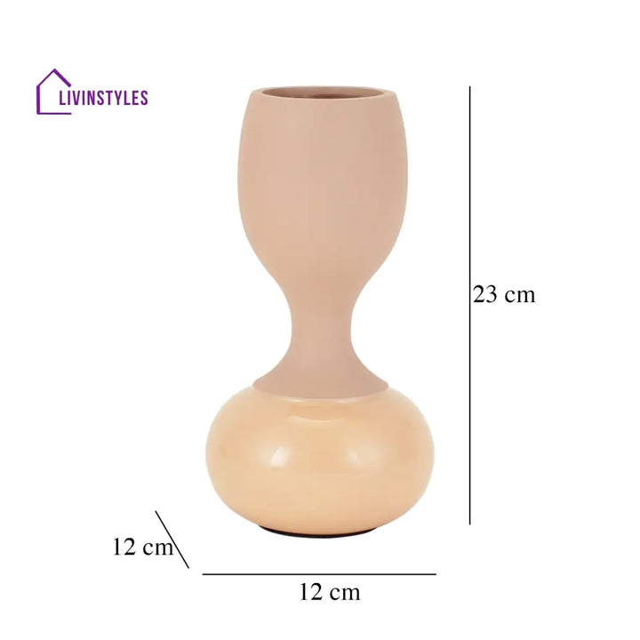 Chalice Peach Enamel Vase Pot