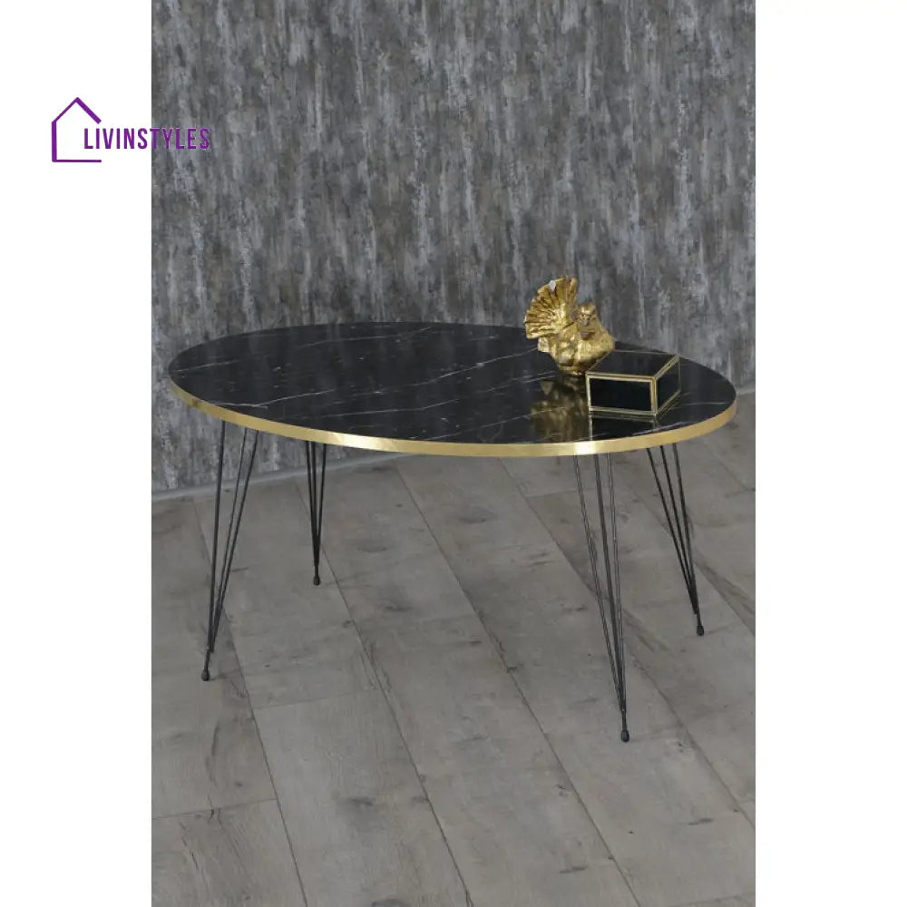 Charu Marble Top Metal Coffee Table Set Of 4