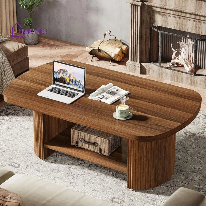 Charvi Solid Wood Coffee Table for Living Room