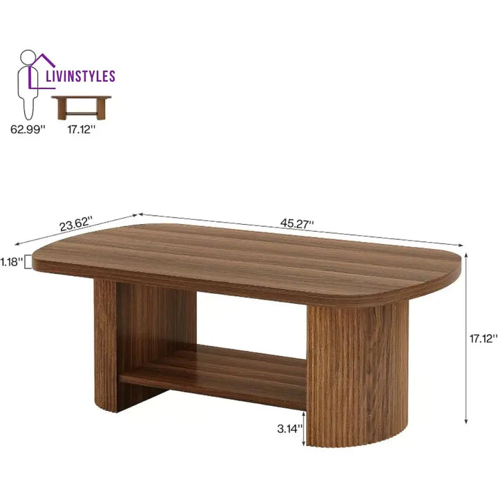 Charvi Solid Wood Coffee Table for Living Room