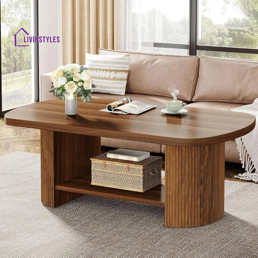 Charvi Solid Wood Coffee Table for Living Room