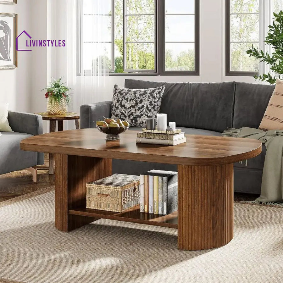 Charvi Solid Wood Coffee Table for Living Room