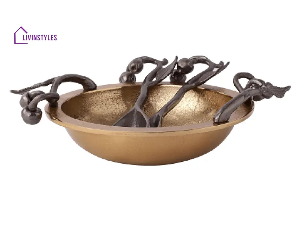 Cherry Vine Black Décorative Bowl Set