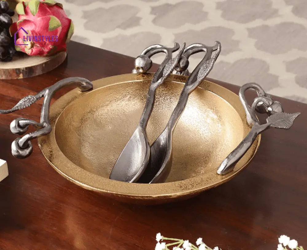 Cherry Vine Black Décorative Bowl Set