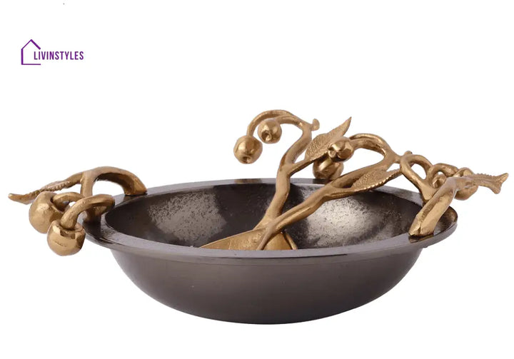 Cherry Vine Gold Décorative Bowl Set