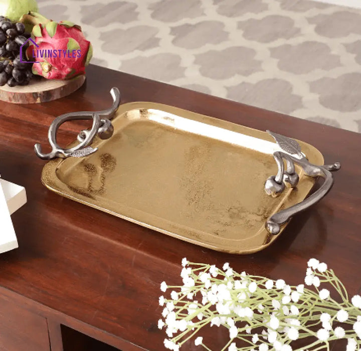 Cherry Vine Gold Décorative Platter