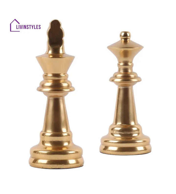 Chess King Queen Gold Small