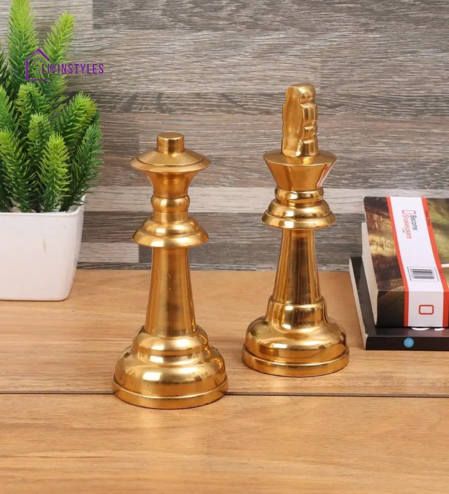 Chess King Queen Gold Small