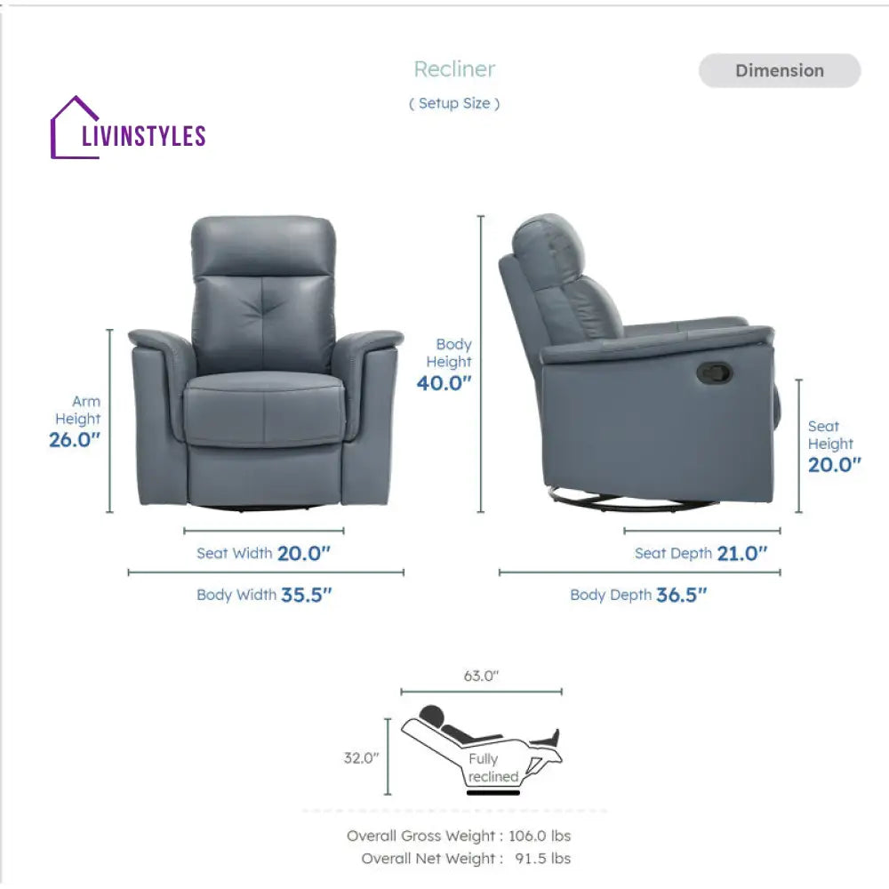 Chhaya 1 Seater Manual Recliner