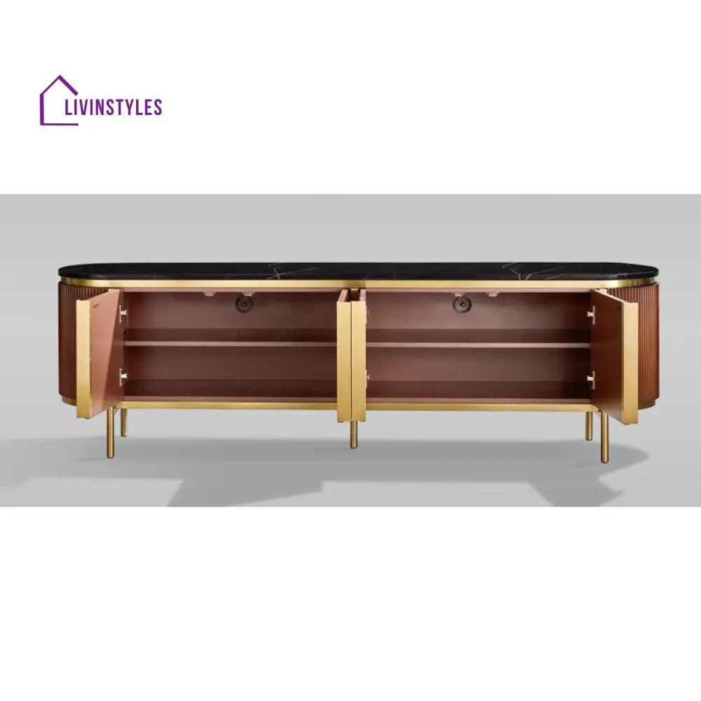 Chhaya Orange Sideboard For Living Room