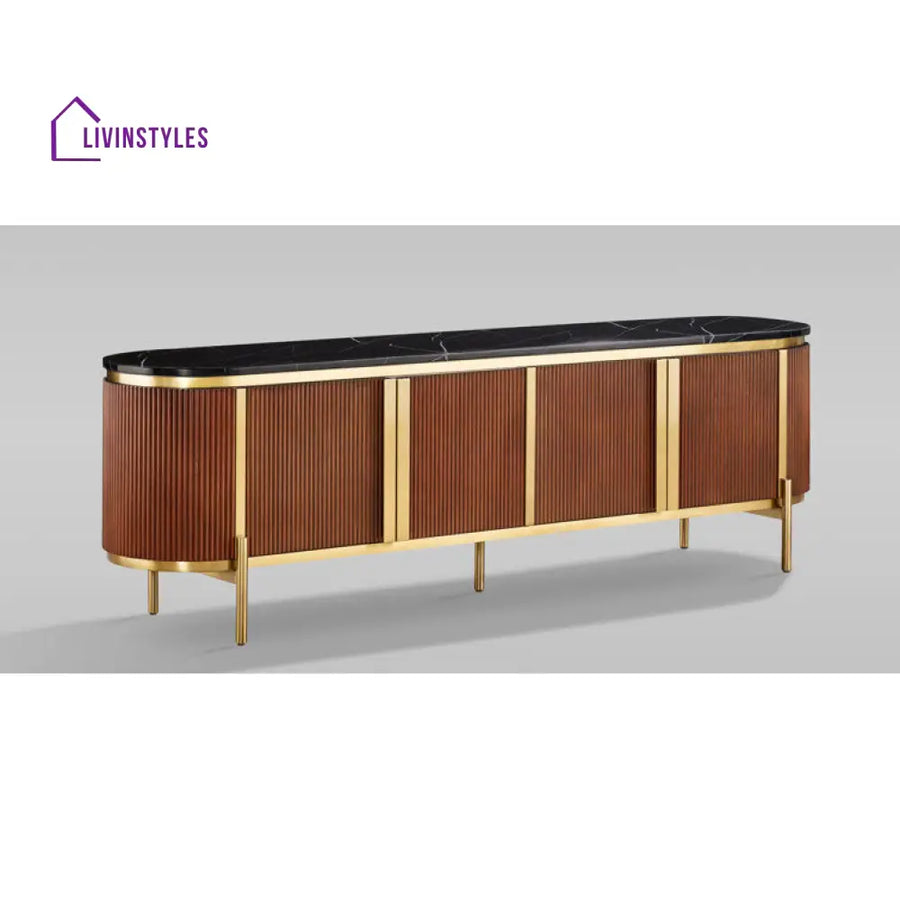 Chhaya Orange Sideboard For Living Room