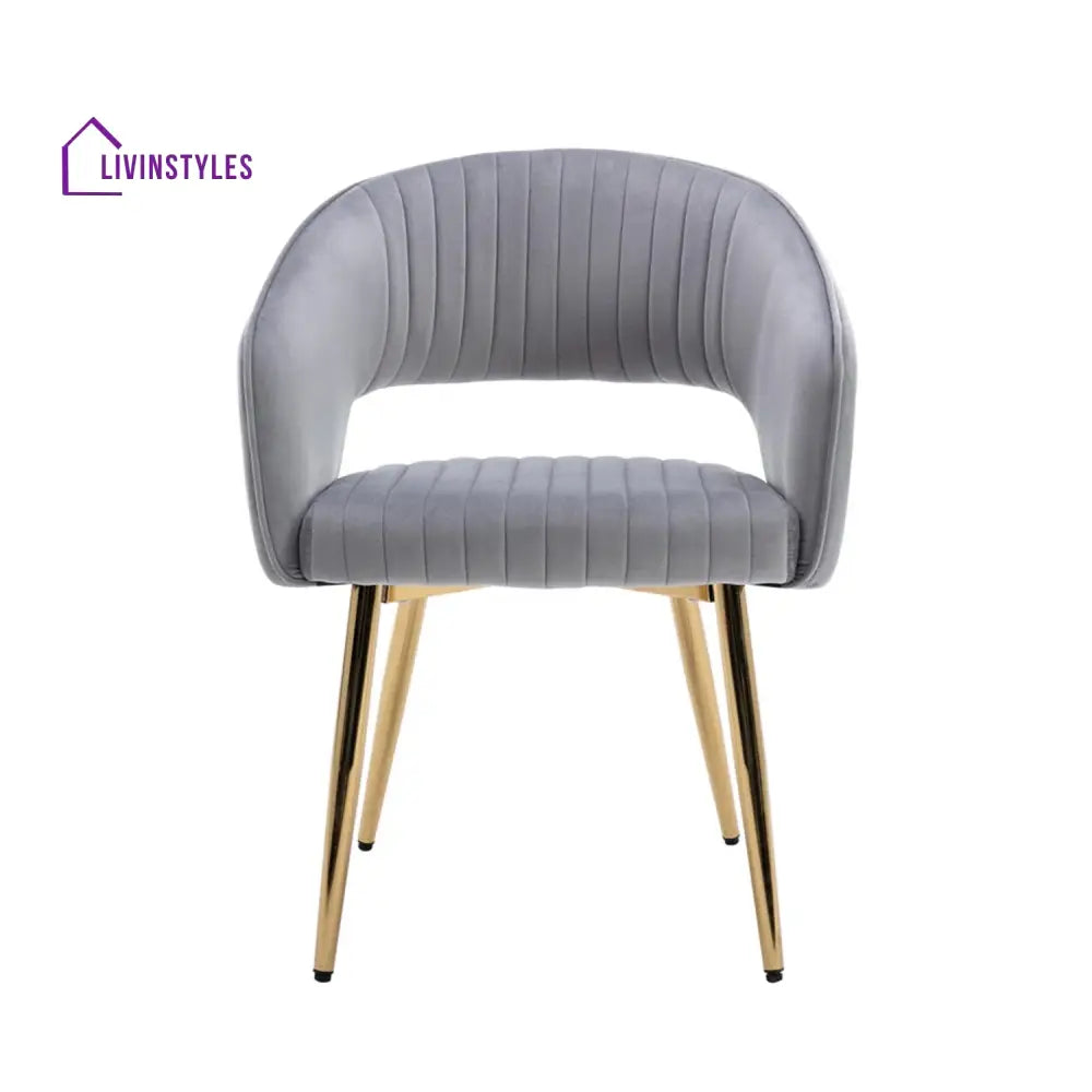 Chic Velvet Lounge Chair Grey Furniture