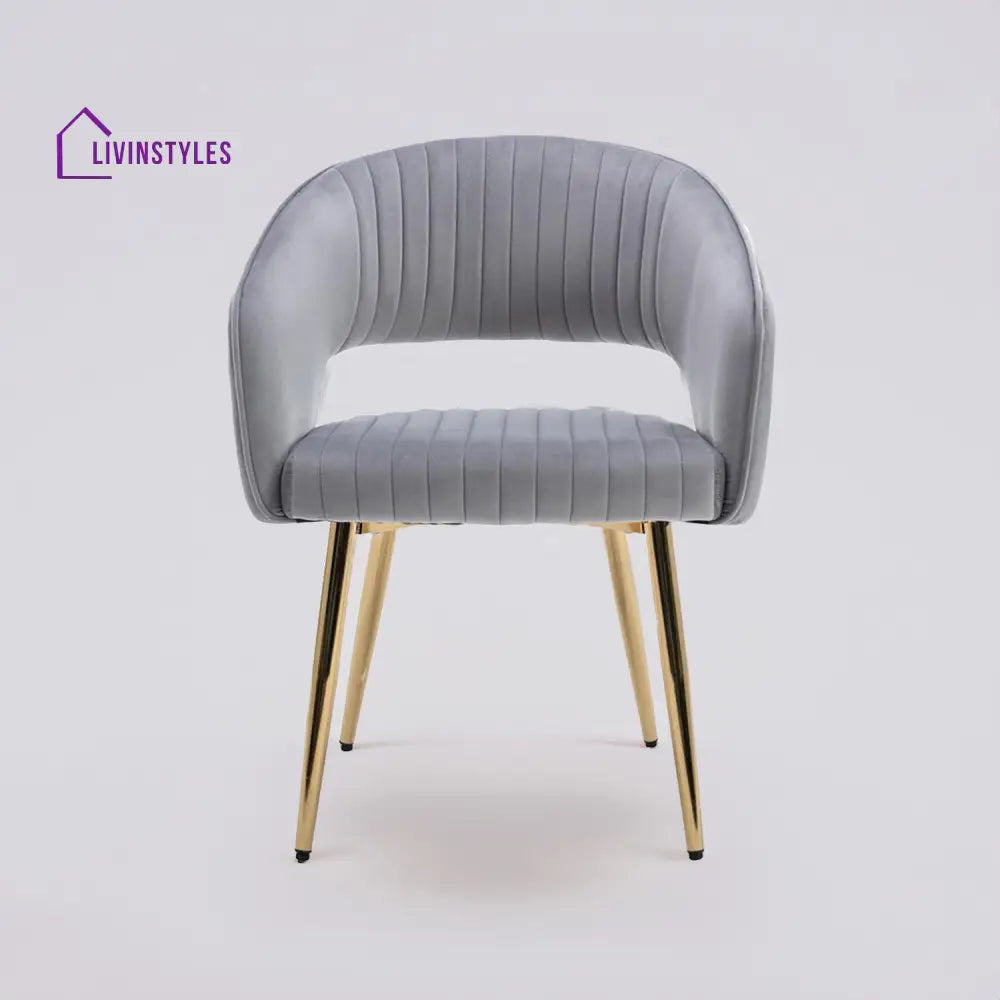 Chic Velvet Lounge Chair Grey Furniture