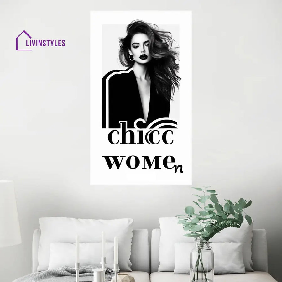 Chic Women: Sophisticated Wall Art Stretch Canvas Painting