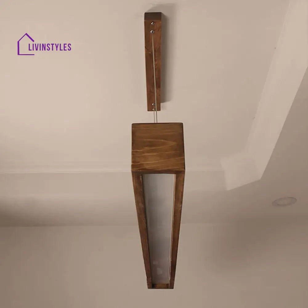 Clara 36 Brown Wooden Led Hanging Lamp Lamps