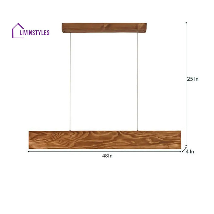 Clara 48 Brown Wooden Led Hanging Lamp Lamps