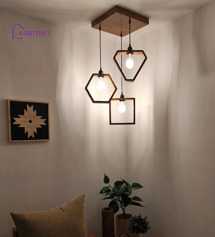 Clark Brown Cluster Hanging Lamp Lamps