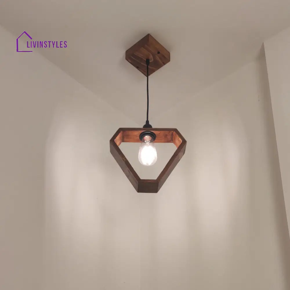 Clark Brown Wooden Single Hanging Lamp Lamps