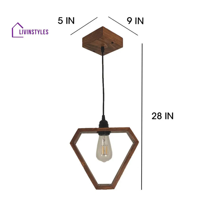 Clark Brown Wooden Single Hanging Lamp Lamps