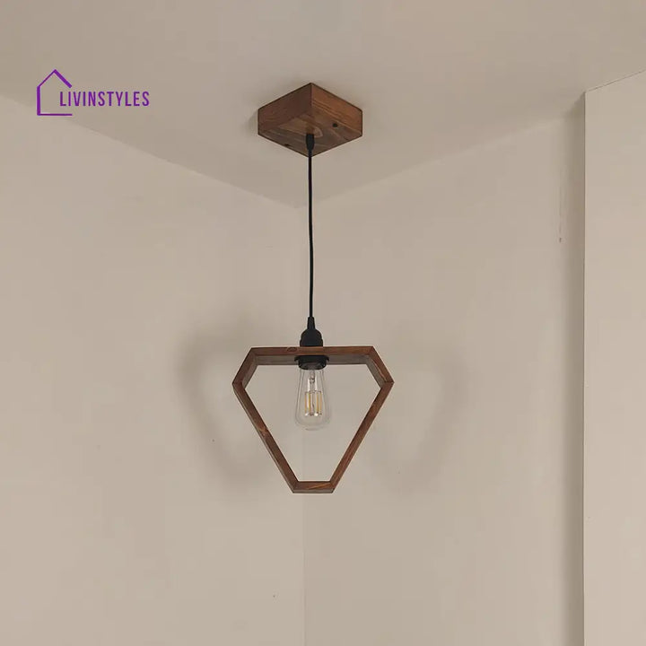 Clark Brown Wooden Single Hanging Lamp Lamps