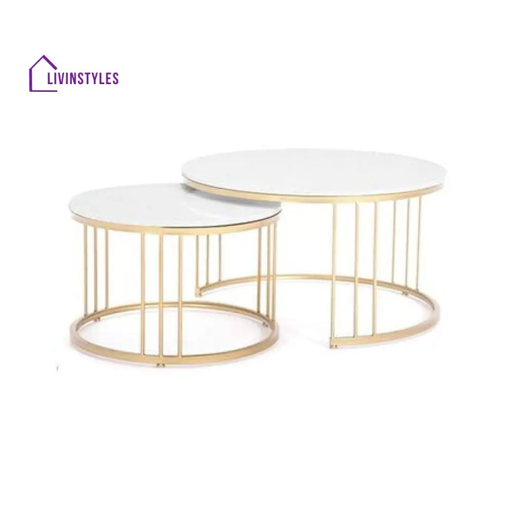 Classic Tethered Metallic Premium Table Set of 2 Table