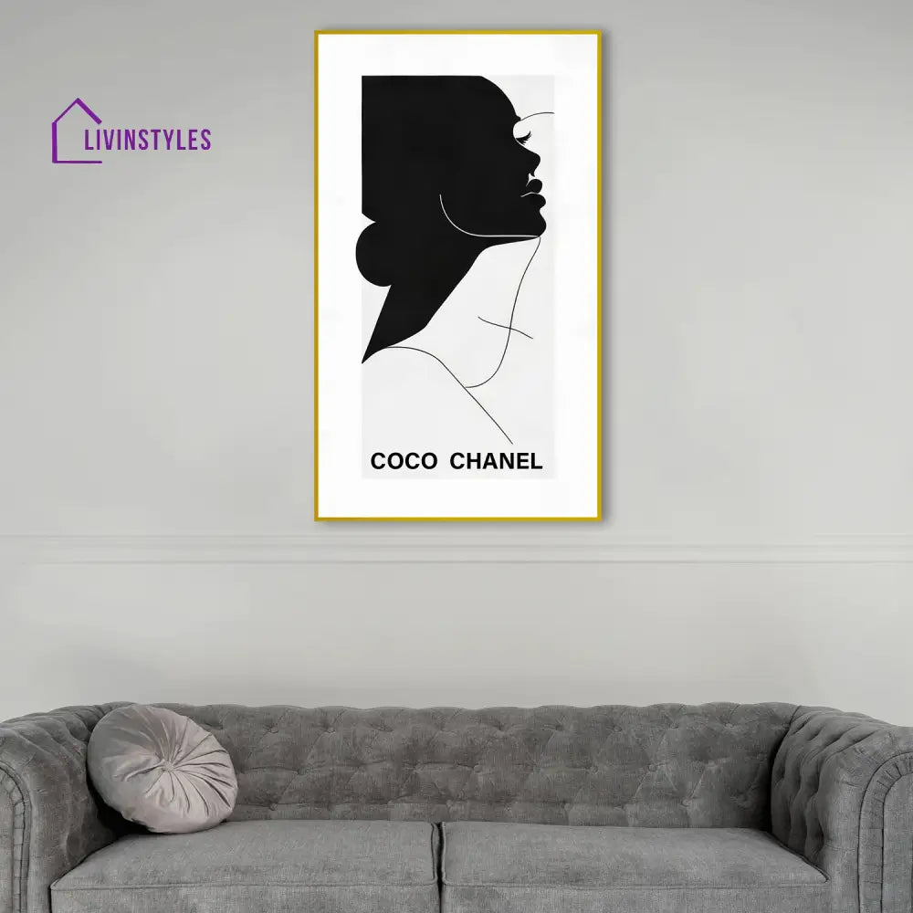 Coc Chanel: Timeless Monochrome Poster Canvas Wall Painting