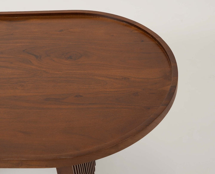 Arina Solid Wood Oval Coffee Table