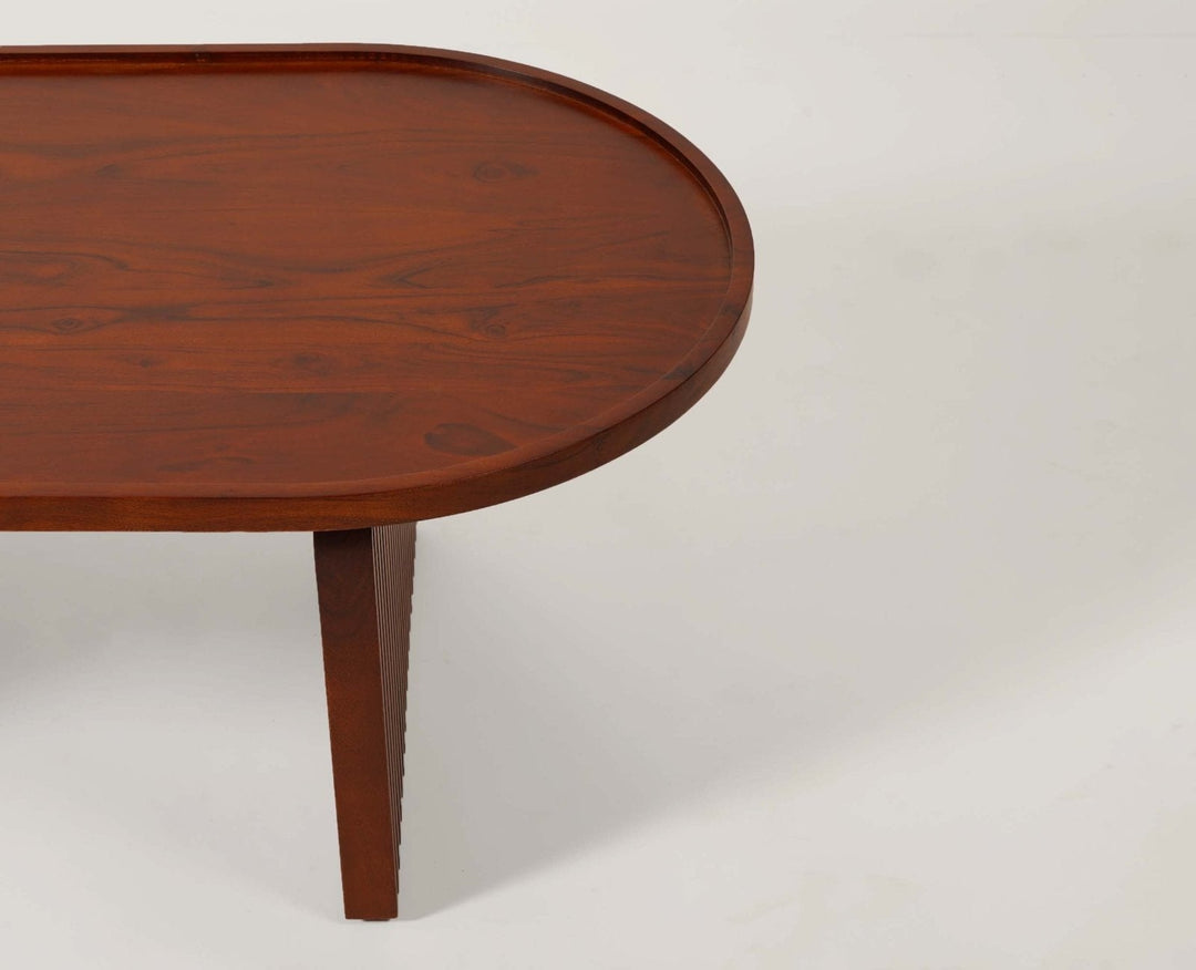 Arina Solid Wood Oval Coffee Table