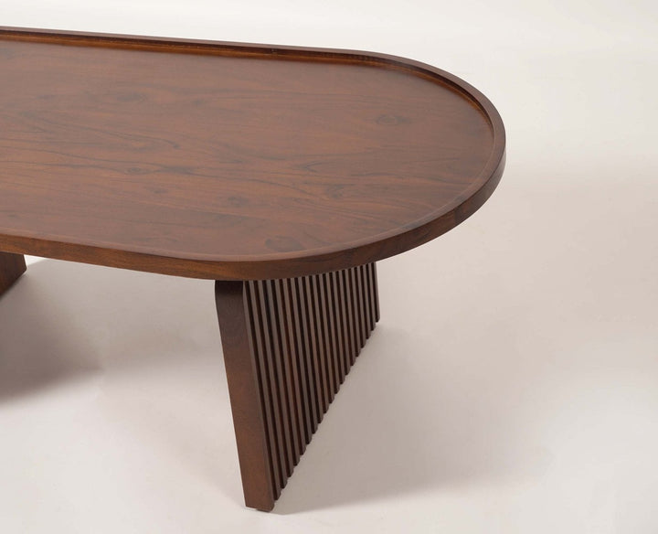 Arina Solid Wood Oval Coffee Table