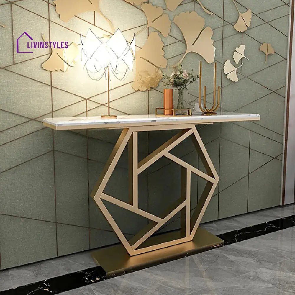 Contemporary Console Table In Hexagonal Design