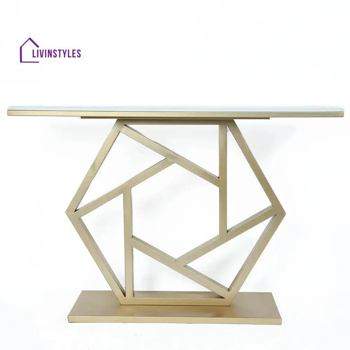 Contemporary Console Table In Hexagonal Design