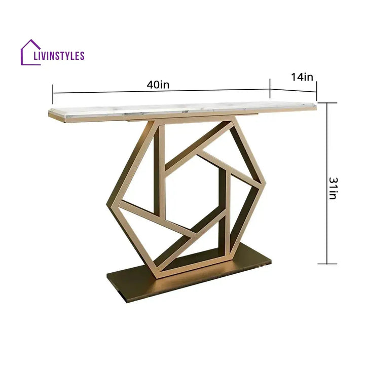 Contemporary Console Table In Hexagonal Design