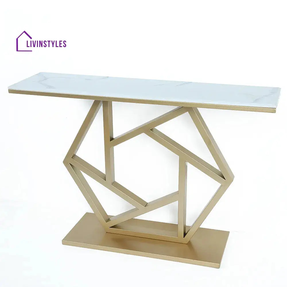 Contemporary Console Table In Hexagonal Design