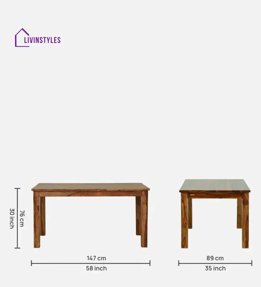 Cove Sheesham Wood 6 Seater Dining Set With Bench Dining Set