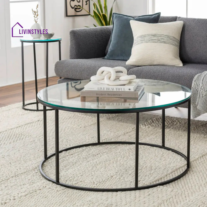 Crest Metal Coffee Table For Living Room