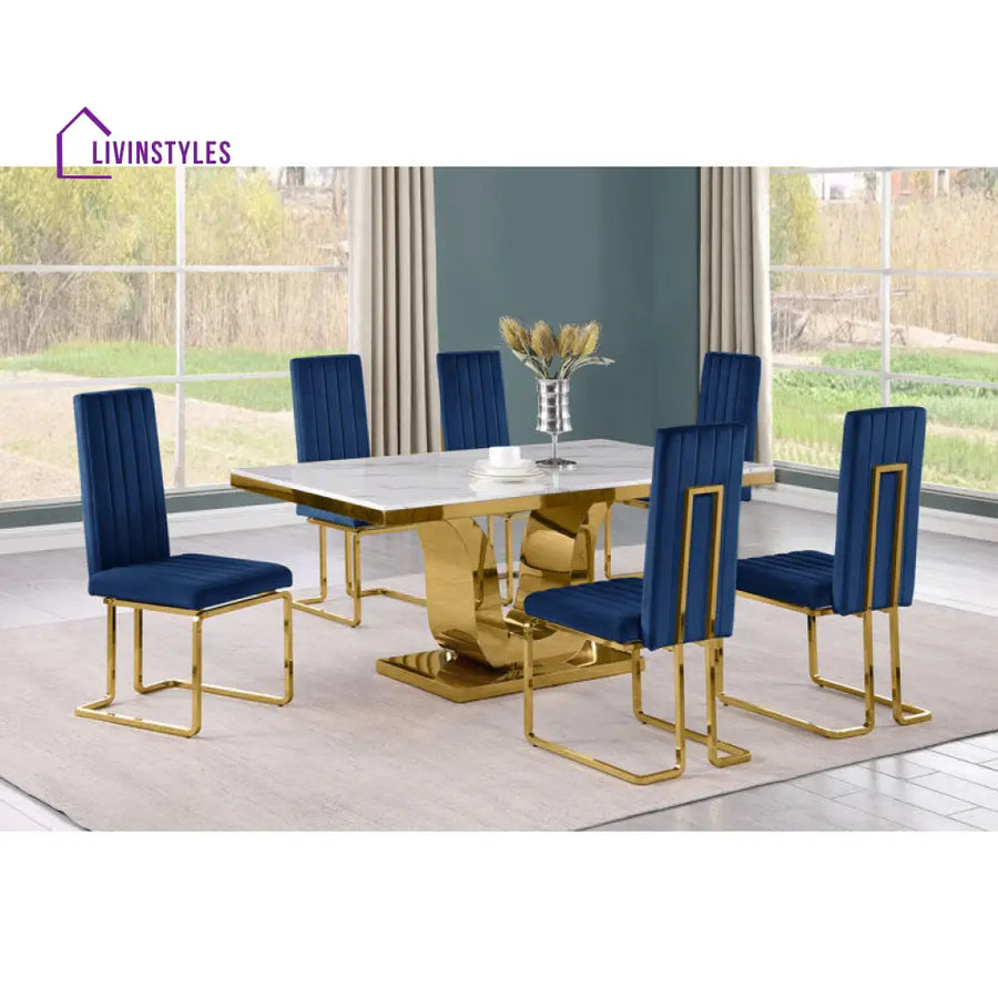 Crest Stainless Steel Dining Table Set