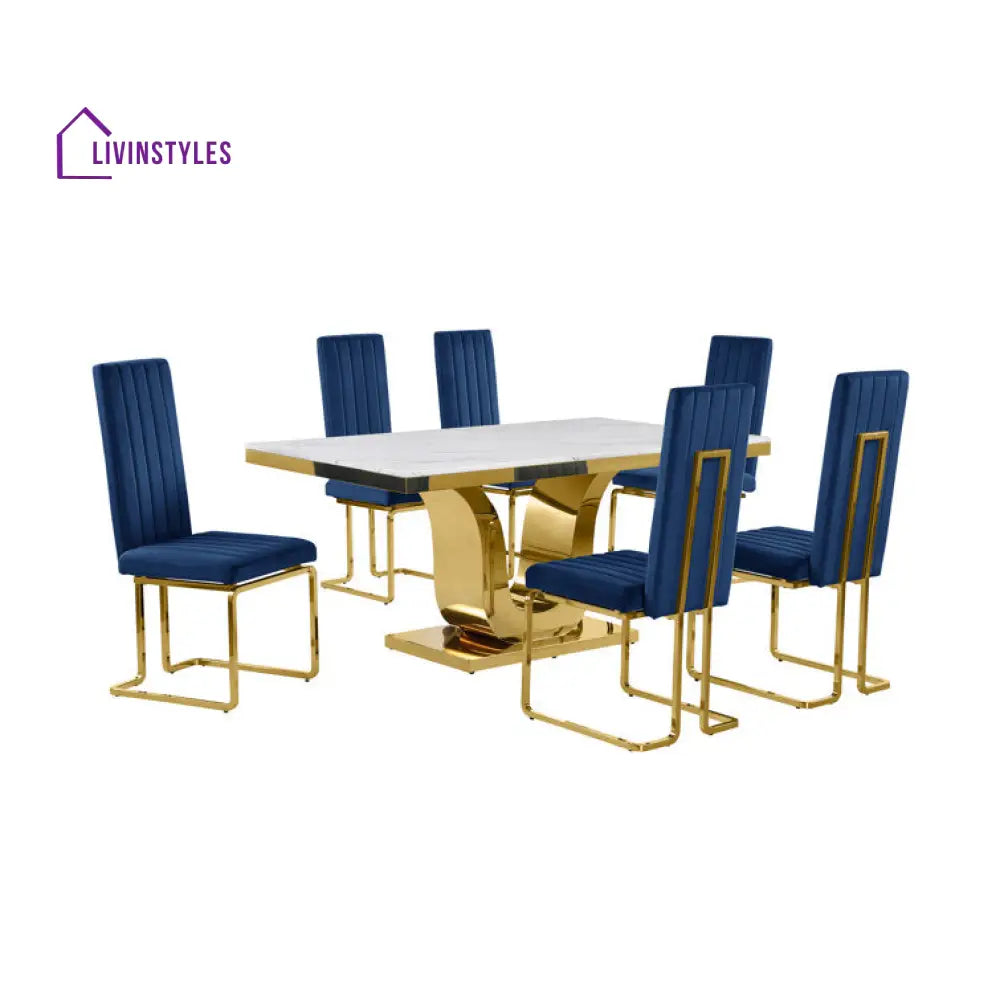 Crest Stainless Steel Dining Table Set