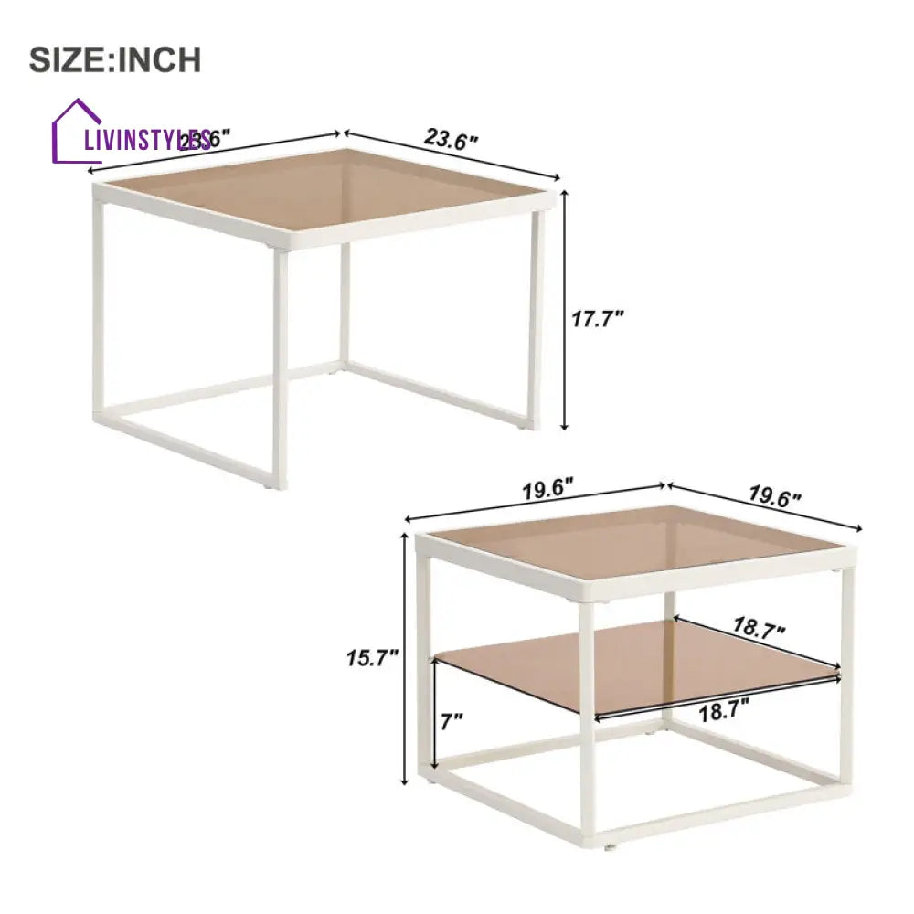 Crestline Metal Coffee Table For Living Room