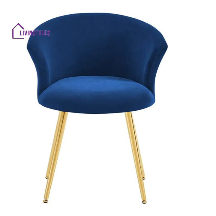 Curvy Back Velvet Chair Cream Furniture