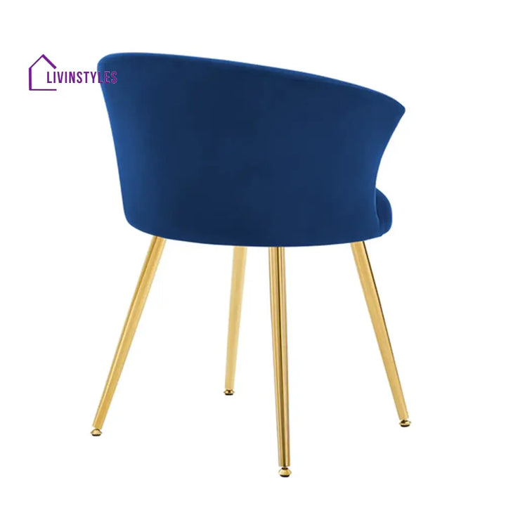 Curvy Back Velvet Chair Cream Furniture