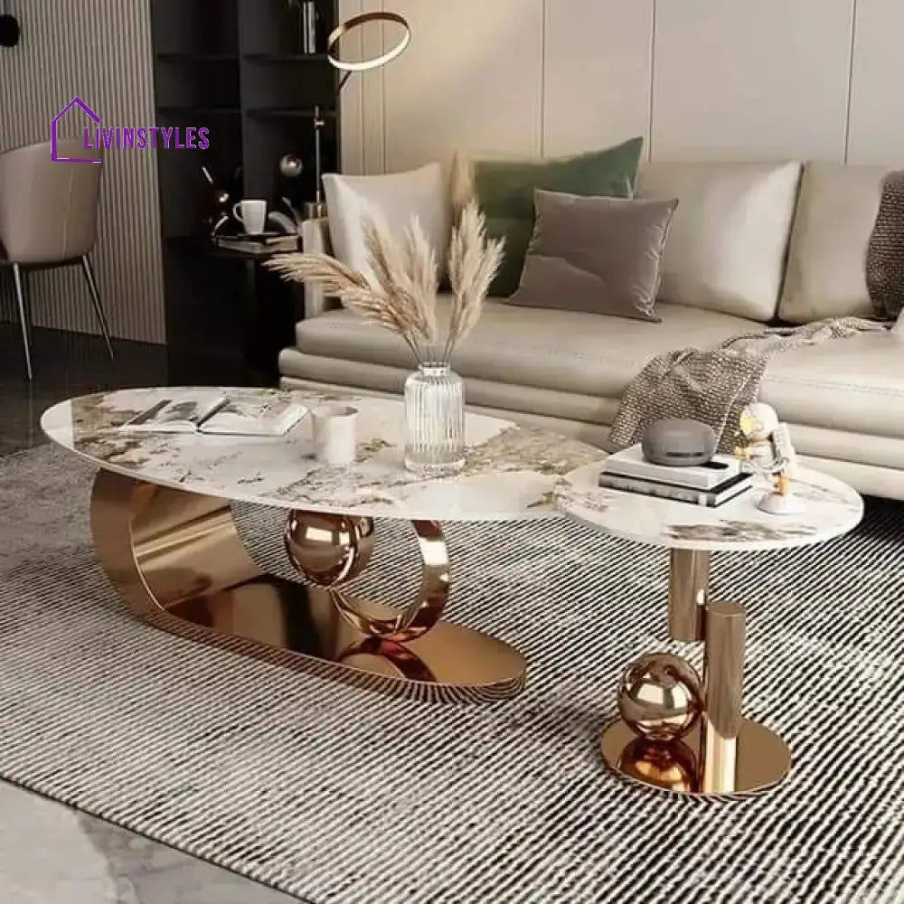 Custom Saloni Ji - Coffee Table Set & Side