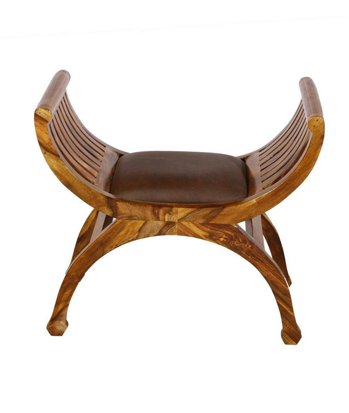 Dobromira shaped Rajasthani Crafted Wooden Bench