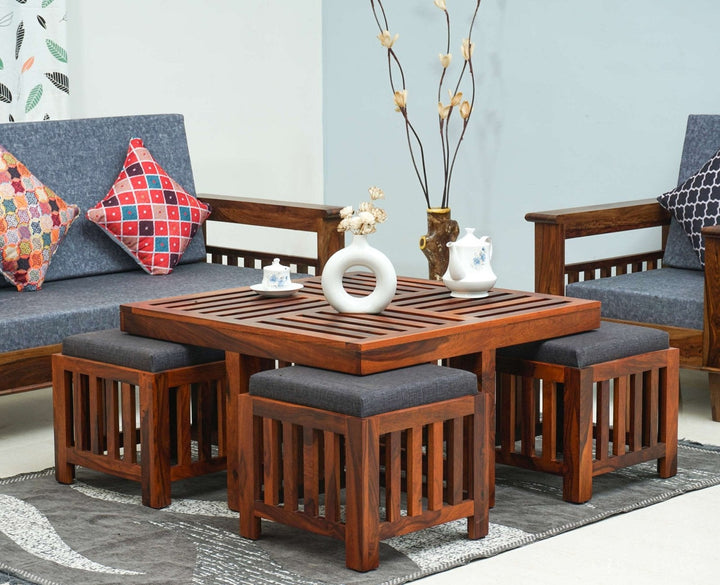 Anastasia  Coffee Table with 4 Stools