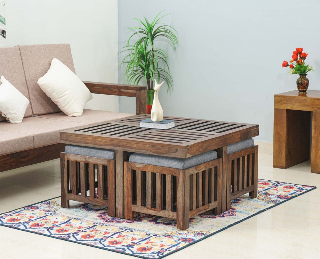 Anastasia  Coffee Table with 4 Stools