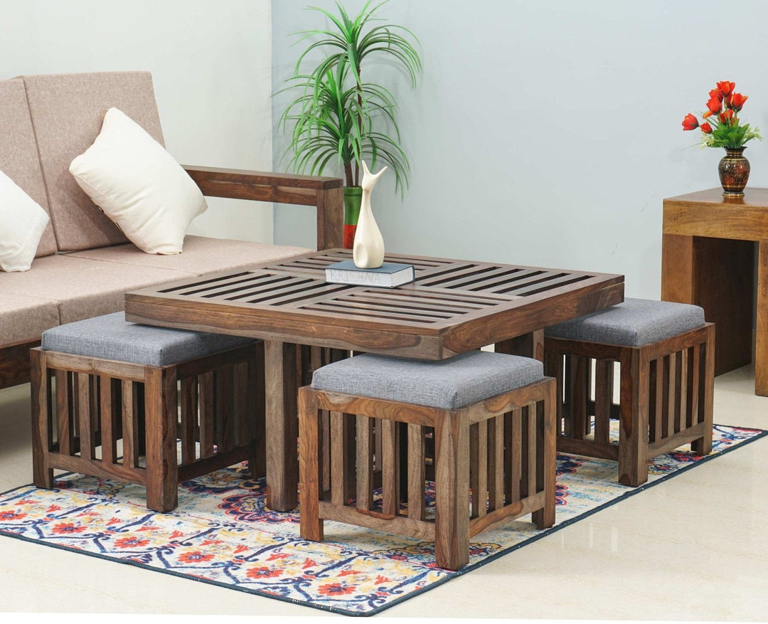 Anastasia  Coffee Table with 4 Stools