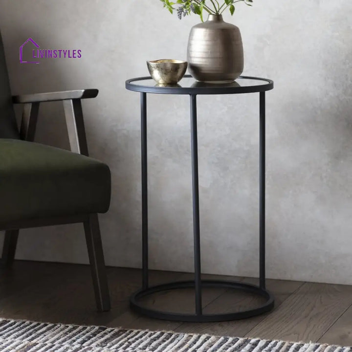 Daniel Metal And Glass Top Side Table