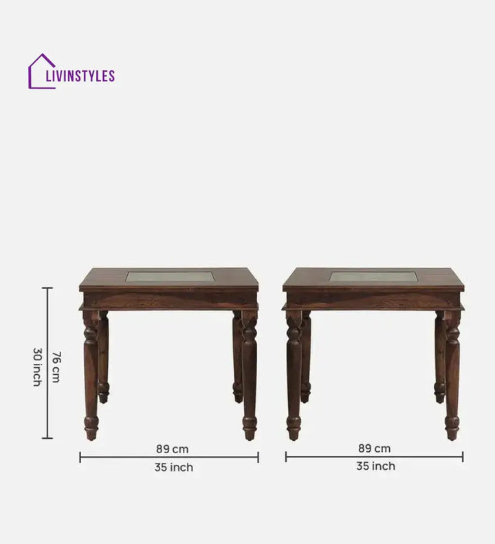 Daniyar Sheesham Wood 4 Seater Dining Set In Rustic Finish Dining Set